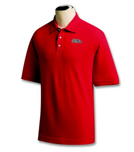 Ole Miss Rebels Men's Ace Polo - Cardinal Red